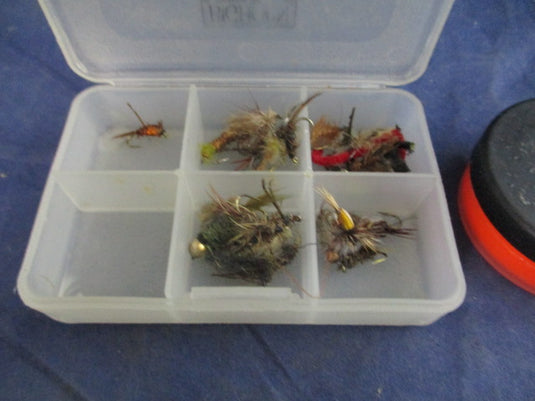 Used Assorted Fly Fishing Making Kit - hooks,worms, yarn, flys, beads