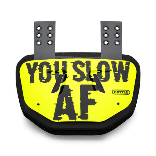 Load image into Gallery viewer, New Battle &quot;Slow AF&quot; Chrome Football Back Plate - Youth
