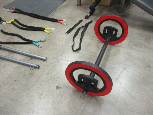 Used Pilates Wheel W/ Resistance Bands and Anchor System