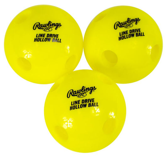 New Rawlings Line-Drive Hollow Training Ball 3 pack