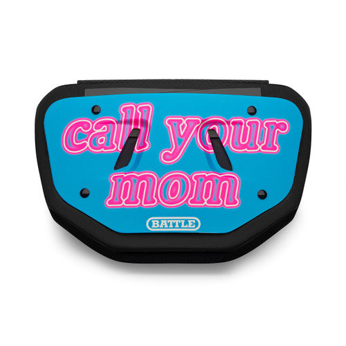 New Battle " Call Your Mom" Chrome Football Back Plate - Adult