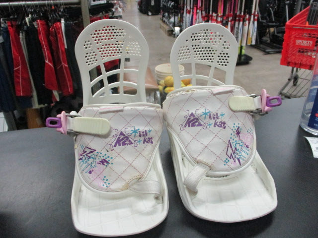 Load image into Gallery viewer, Used K2 Lil Kat Snowboard Bindings Size 2-5
