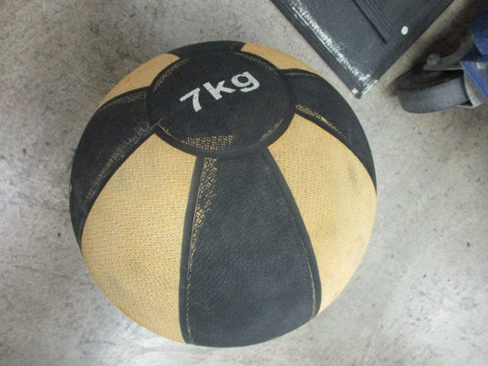 Used Black and Yellow 7 KG Medicine Bal