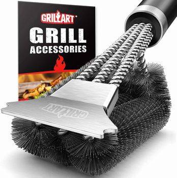 New GrillArt Grill Brush and Scraper