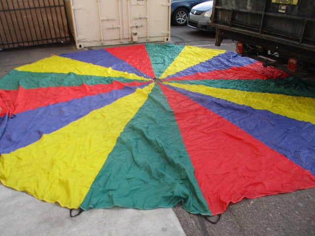 Load image into Gallery viewer, Used Red / White Parachute Approximately 20&#39; Diameter (Has Rips)
