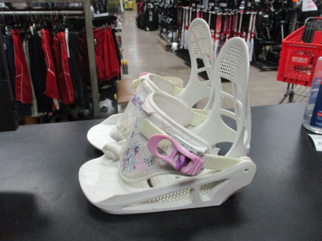 Load image into Gallery viewer, Used K2 Lil Kat Snowboard Bindings Size 2-5
