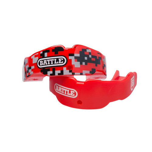 New Battle Camo Football Mouthguard 2-Pack - Youth Ages 9 & Under- Red