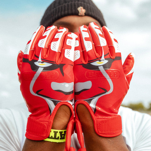 Load image into Gallery viewer, New Battle Clown Cloaked Football Receiver Gloves Youth Size Large
