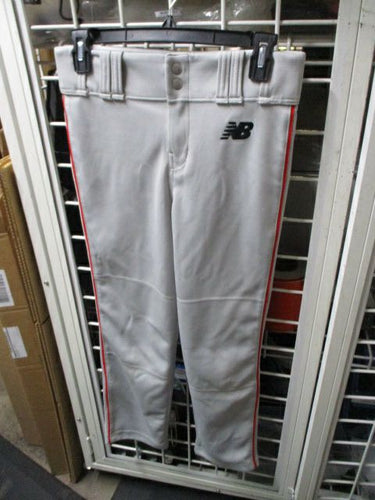 Used New Balance Grey and Red Piping Open Bottom Pants Youth Size Large