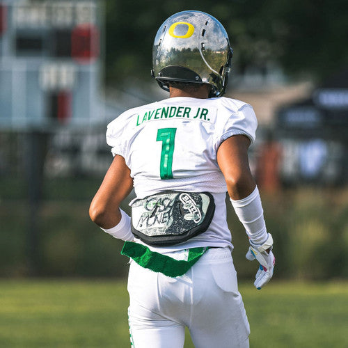 Load image into Gallery viewer, New Battle &quot; Cash Money&quot; Chrome Football Back Plate - Adult
