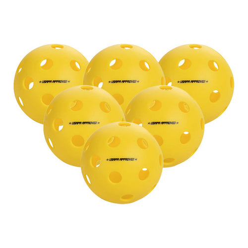 New Onix Fuse Indoor Pickleball - Yellow 6 Pack