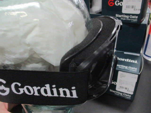 Load image into Gallery viewer, New Gordini Junior Starting Gate Snow Goggles Black / Clear Lens
