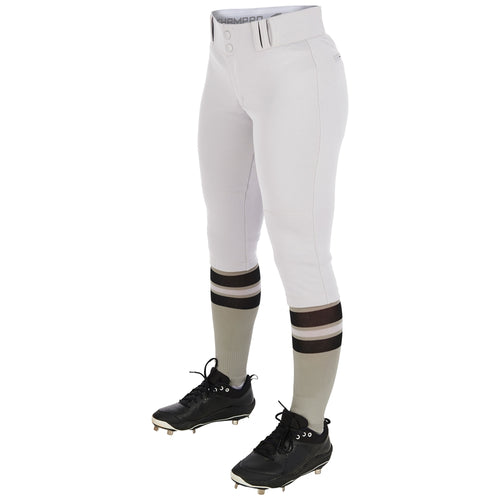 New Champro Tournament Knicker Bottom Softball Pants Youth Size Medium- White