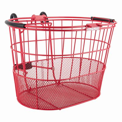NEW Sunlite Oval Mesh Lift-Off Wire Bicycle Basket - Red