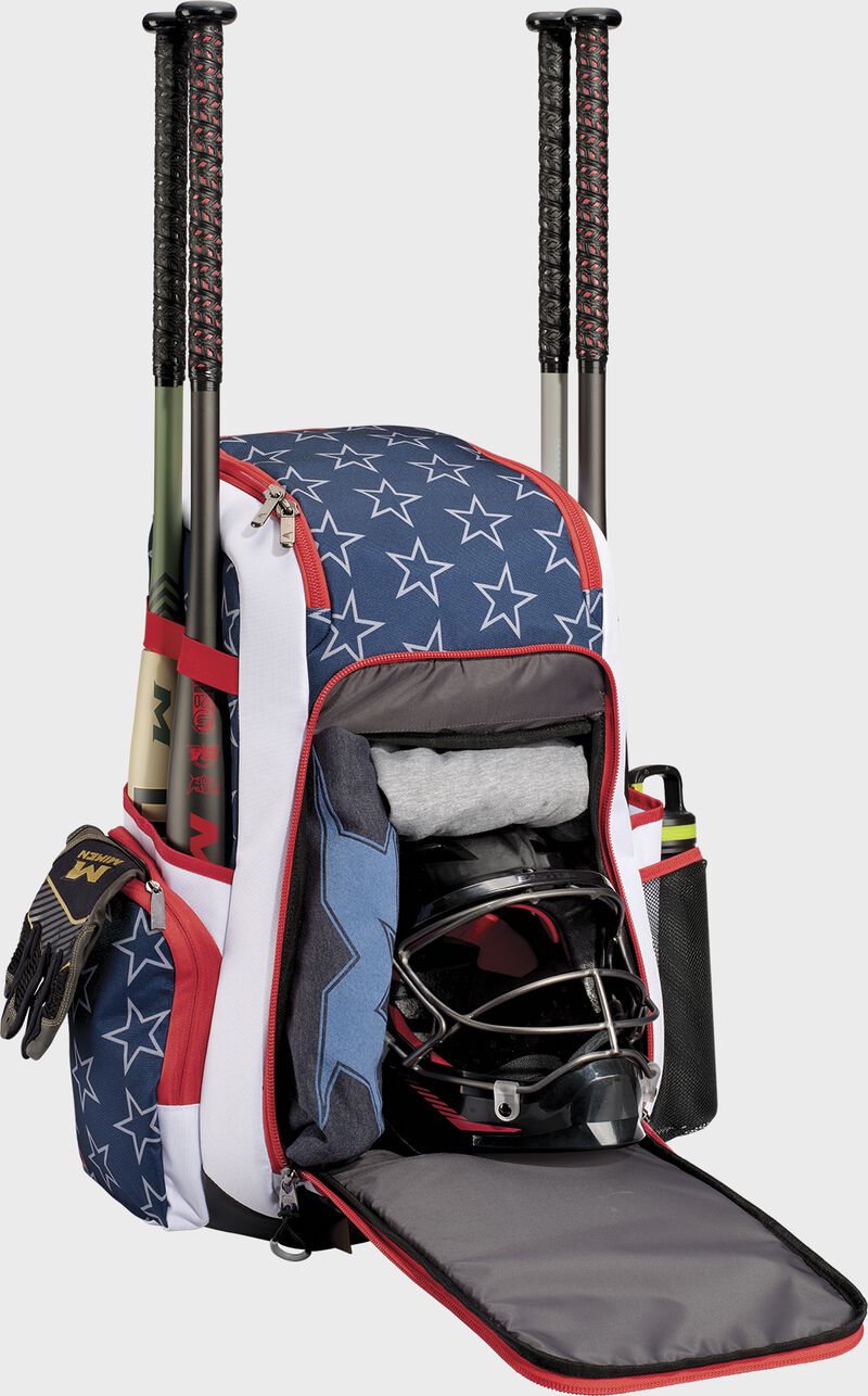 Load image into Gallery viewer, New Miken Deluxe Softball Backpack - Stars &amp; Stripes
