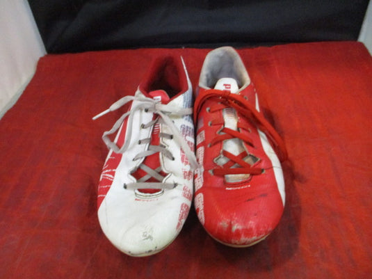 Used Puma EvoSpeeds Soccer Cleats Youth Size 2 - cracked on sides
