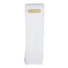 New Battle Youth Football Towel - White with Gold Logo