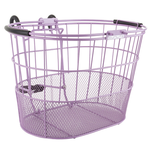 NEW Sunlite Oval Mesh Lift-Off Wire Bicycle Basket - Purple