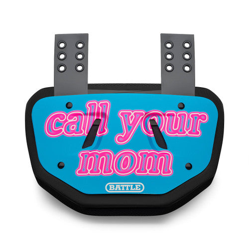 Load image into Gallery viewer, New Battle &quot; Call Your Mom&quot; Chrome Football Back Plate - Adult
