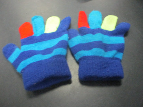 Used Multi Color Kids Knit Gloves