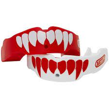 New Battle Fangs Football Mouthguard 2-Pack Youth 9 & Under - Red and White
