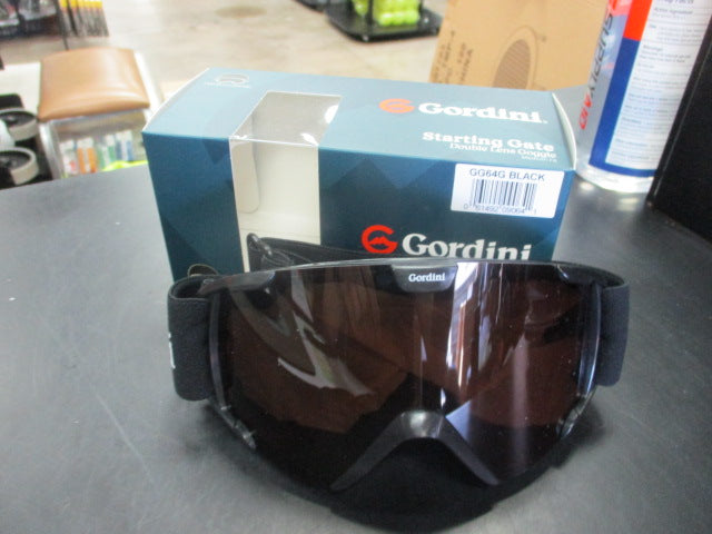 Load image into Gallery viewer, New Gordini Starting Gate Double Lens Goggles - Black/Gold
