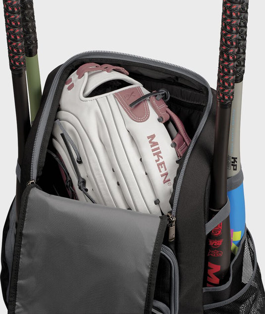 New Miken Deluxe Softball Backpack - Black