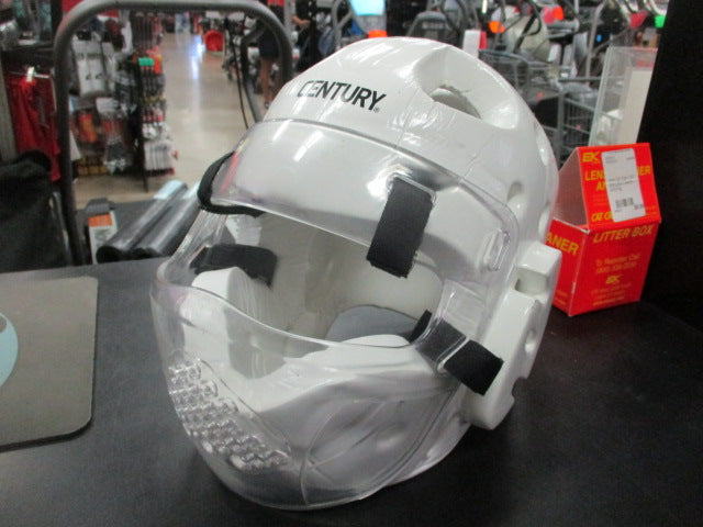 Load image into Gallery viewer, Used Century White Headgear W/ Face Shield Youth
