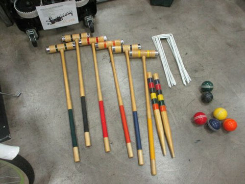 Used Sportscraft Croquet Set With 6 Mallets