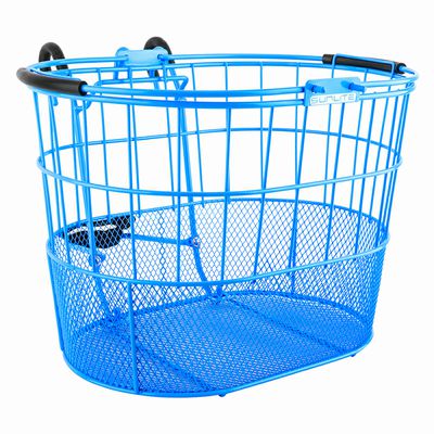 NEW Sunlite Oval Mesh Lift-Off Wire Bicycle Basket - Blue