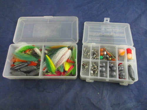 Used Assorted Fishing Weights & Flys w/ Swivels