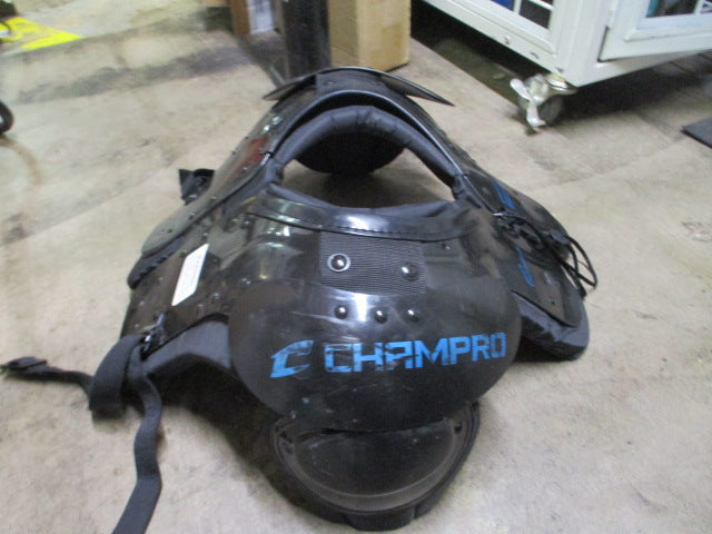 Load image into Gallery viewer, Used Champro Scorpion Football Shoulder Pads XL (130-150lbs) Black / Blue
