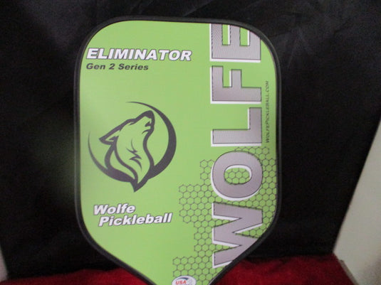 New Wolfe Eliminator Elongated Generation 2 Pickleball Paddle - Green