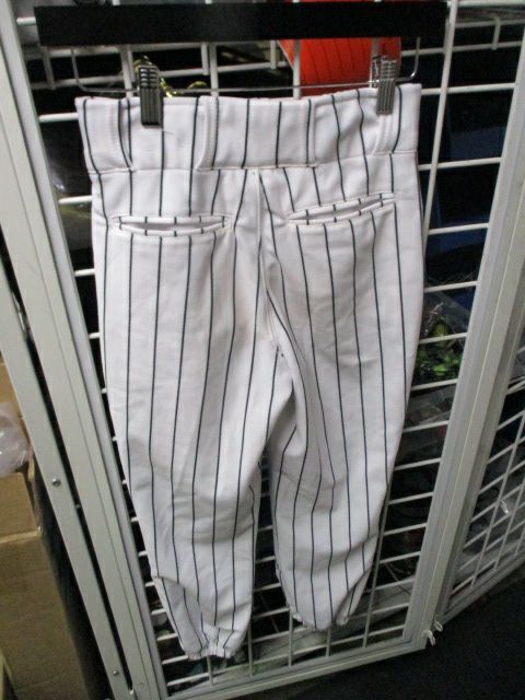 Used White and Black Pin-Striped Elastic Bottom Pants Youth Size Large