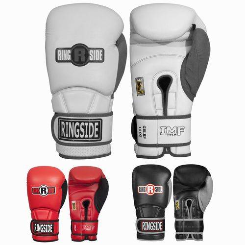 New Ringside Gel Shock Safety Sparring Boxing Gloves Black/Grey 16oz