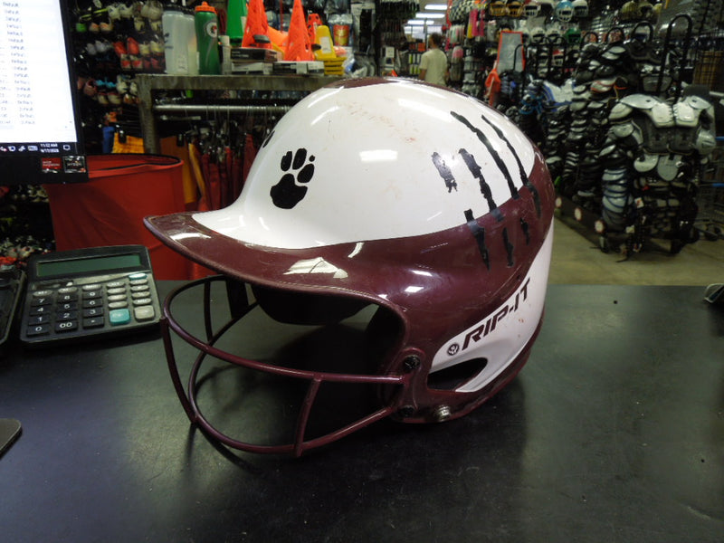 Load image into Gallery viewer, Used Rip It Softball Batting Helmet with Mask Size 6 1/2 - 7 3/8
