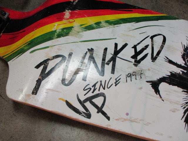 Load image into Gallery viewer, Used Punked 39&quot; Dropdown Palm City Rasta Longboard
