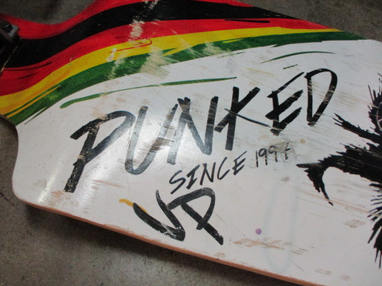 Used Punked 39" Dropdown Palm City Rasta Longboard