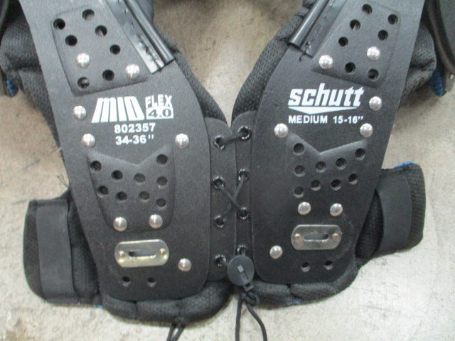 Load image into Gallery viewer, Used Schutt Mid Flex 4.0 Football Shoulder Pads Size Youth Medium 15&quot;-16&quot;

