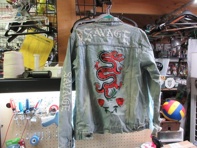 Load image into Gallery viewer, Used Carbon Denim Jacket - Adult Small
