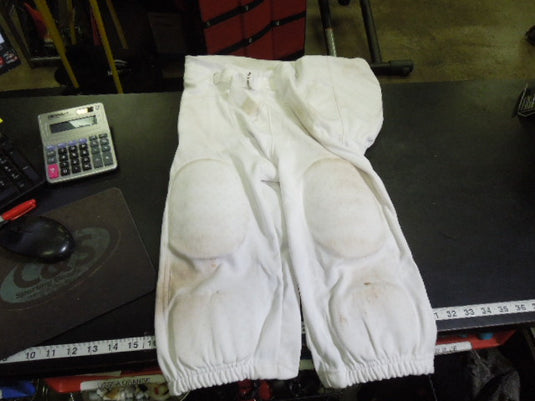Used Champro White Safety Integrated Football Pant with Pads Size Youth Husky