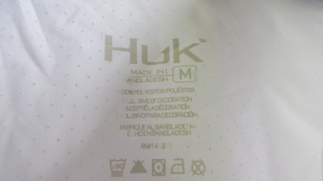 Load image into Gallery viewer, Used HUK White Creekbed Long Sleeve Shirt Size Medium
