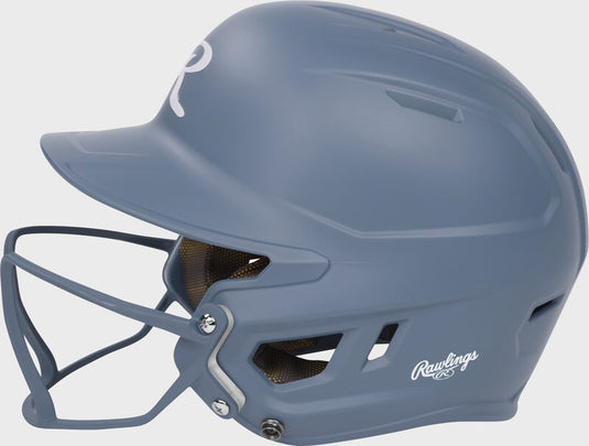 New Rawlings Mach Hi-Viz Carolina Blue Softball Helmet - Size Senior