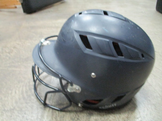 Used Schutt Navy Batting Helmet w/ Mask