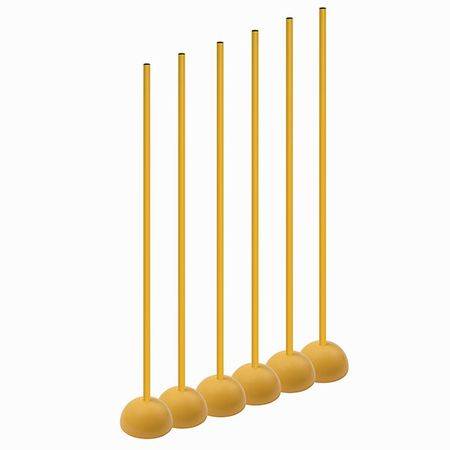 New Champion Soccer Coaching Sticks w/ Base Set of 6