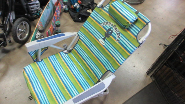 Load image into Gallery viewer, Used Tommy Bahama Paloma Stripe Deluxe Backpack Beach Chair
