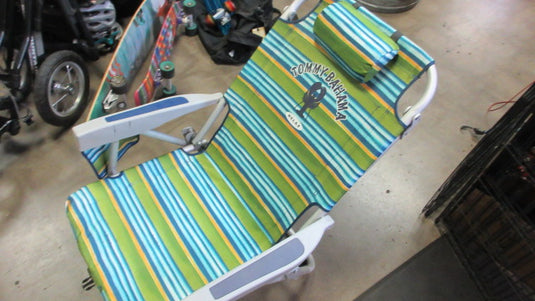 Used Tommy Bahama Paloma Stripe Deluxe Backpack Beach Chair