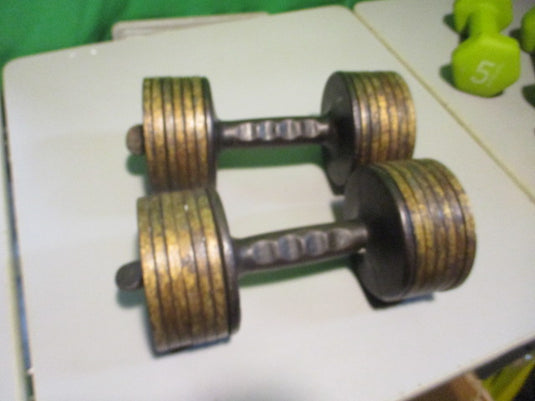 Worlds First Plate Loaded Dumbbell Set by George F Jowett Super RARE
