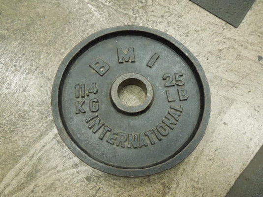 Used 25 lb BMI Int Olympic Cast Iron Plate