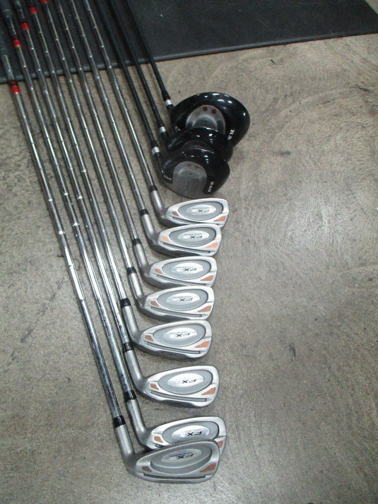 Used Ram FX3 IW2 Iron Set 3-PW, Driver 3 Wood, 5 Wood - RH W/ Bag